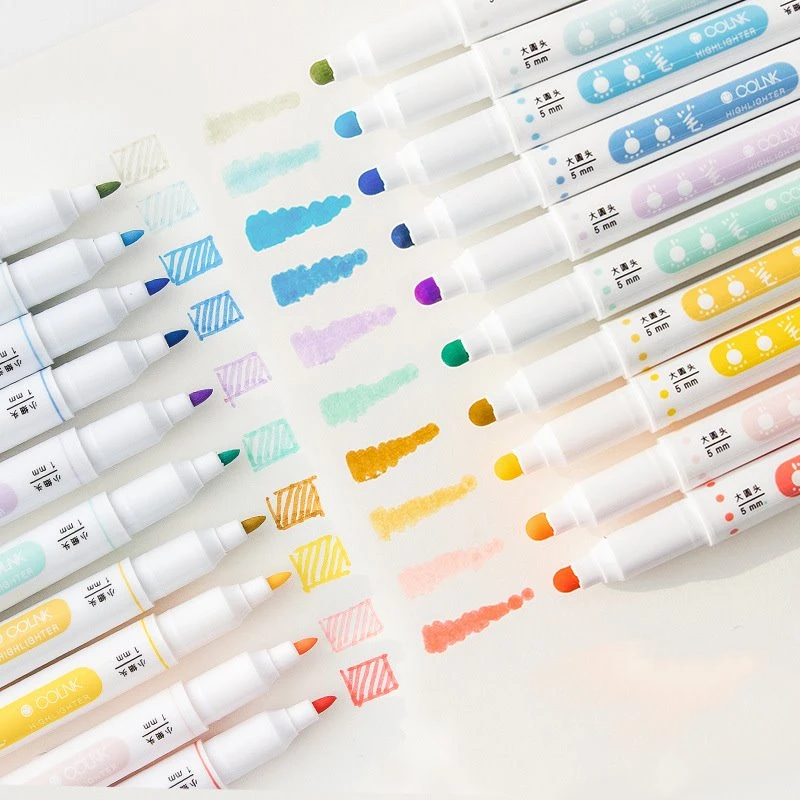 18 farger Dot Highlighter Marker