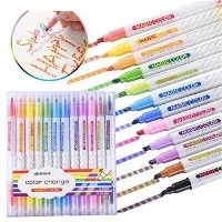 12 stk Dual Tips Changing Highlighters