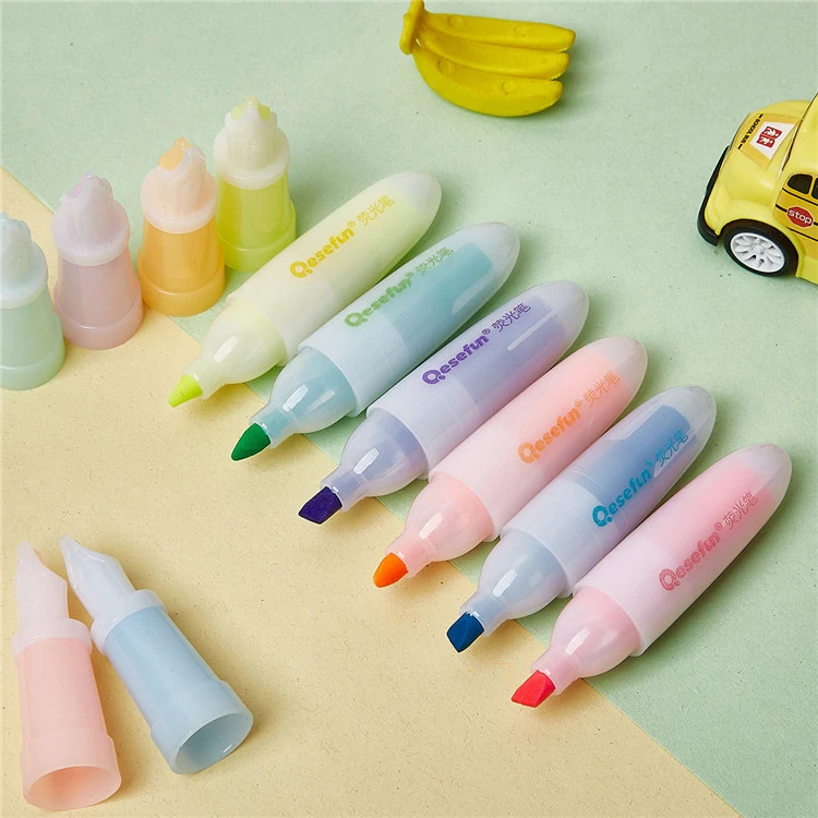 6 stk Mini Fyllepenn Form Highlighter